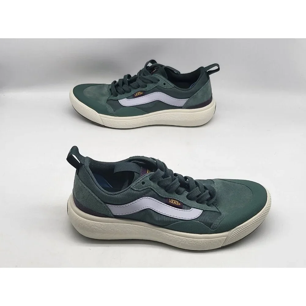 Vans UltraRange Shoes Womens Size 5.5 Green White Low Top Comfort Sneakers Skate